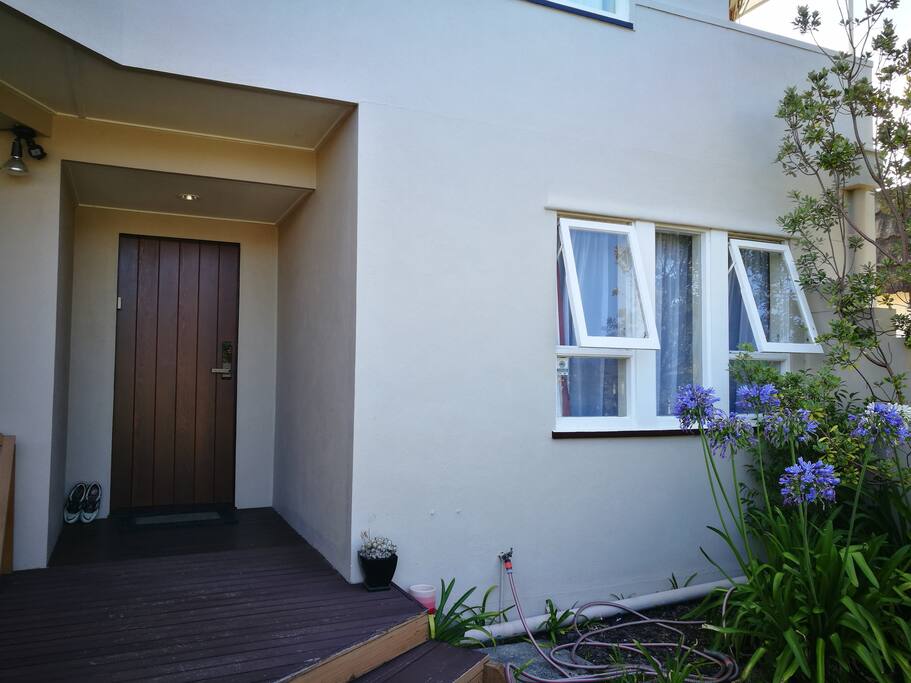 Main door with electronic lock