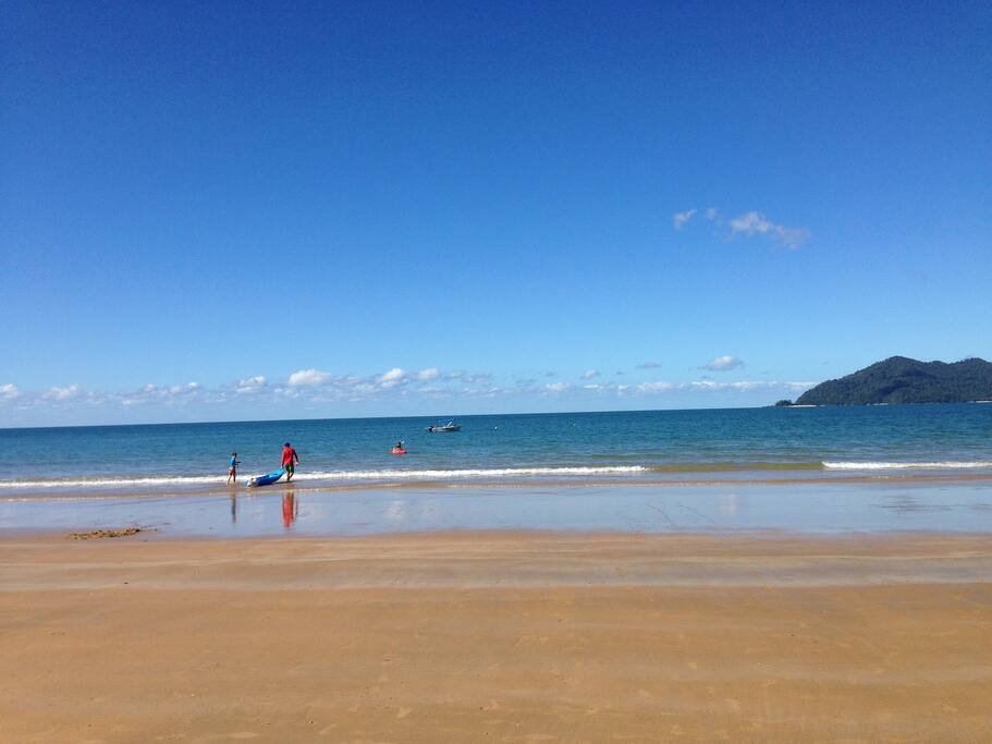 This is a perfect day on the beach