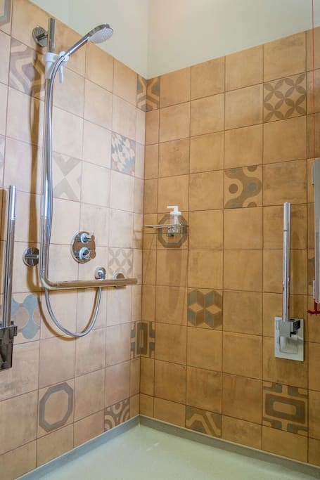 The Woodstore en-suite has a large shower which is fully accessible.