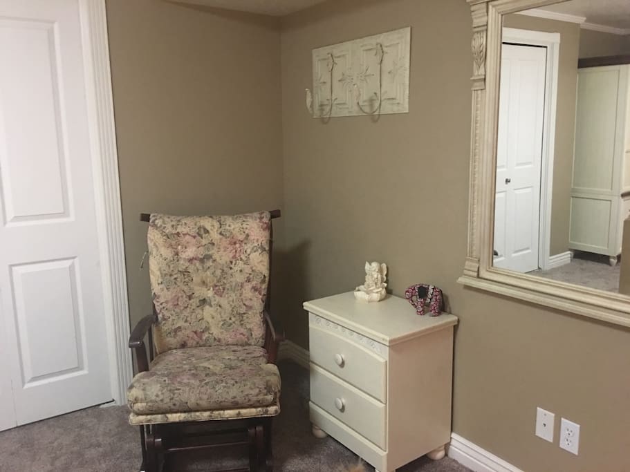 Sitting area in bedroom