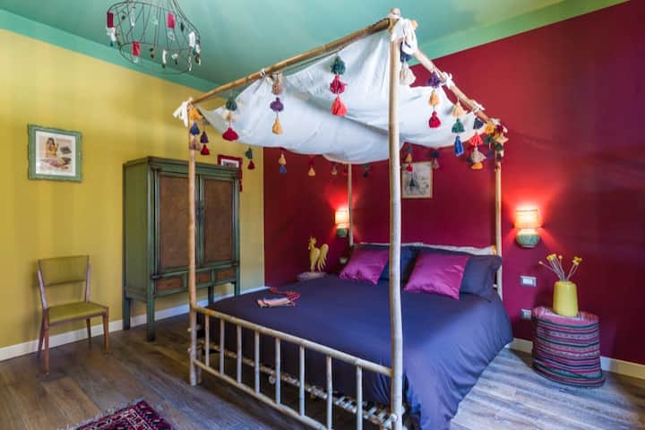 il letto a baldacchino