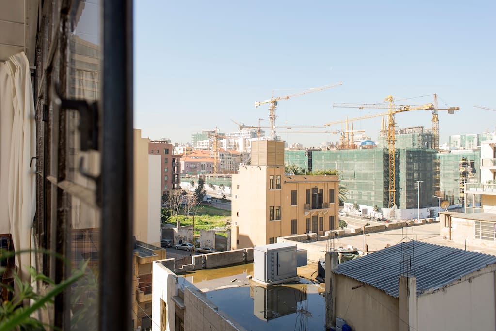 View of the ever changing Beirut from the living room.