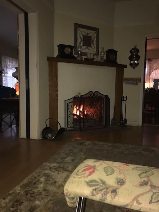 Parlor fireplace