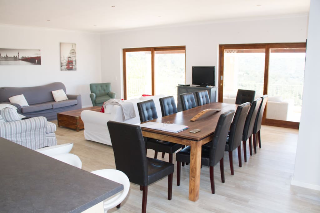 Open plan living space.