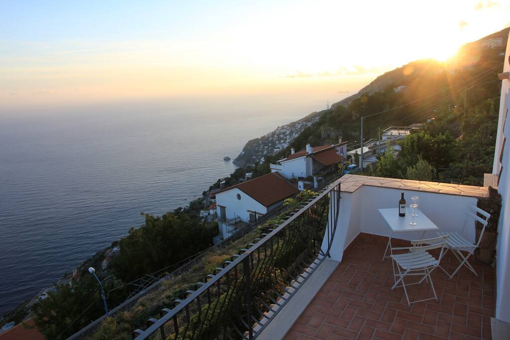 The breathtaking view from the guest terrace