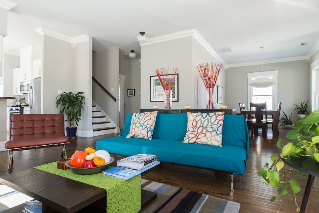 Spacious living room downstairs