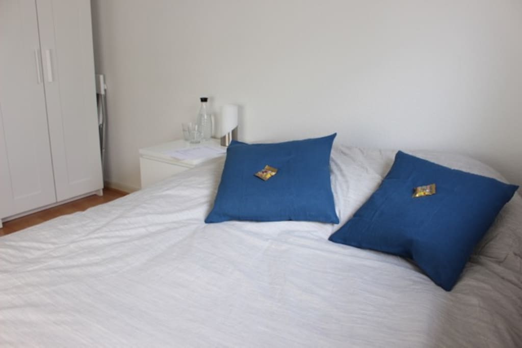 bed and warder, including coat hanger with plenty of storage room (private bedroom)