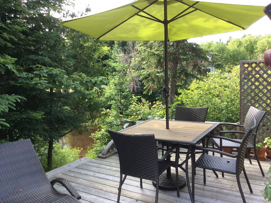 Terrasse avec vue sur la rivière