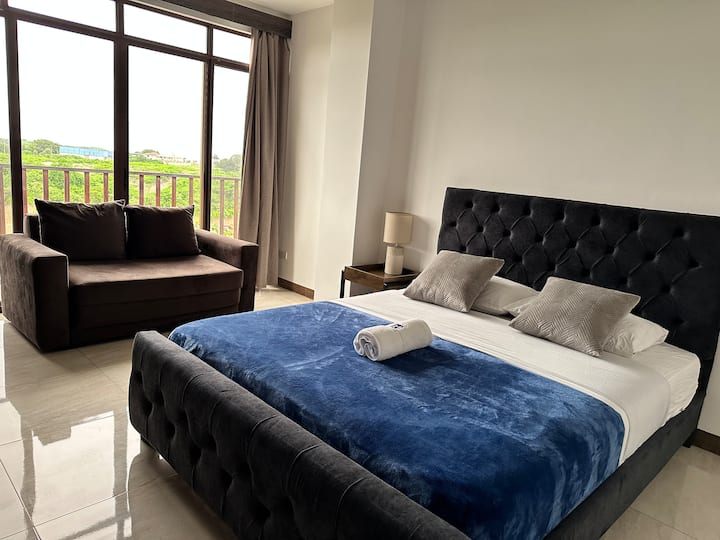 Camas - sofá cama confortables, ideales para el descanso se respira paz y tiene una vista maravillosa.