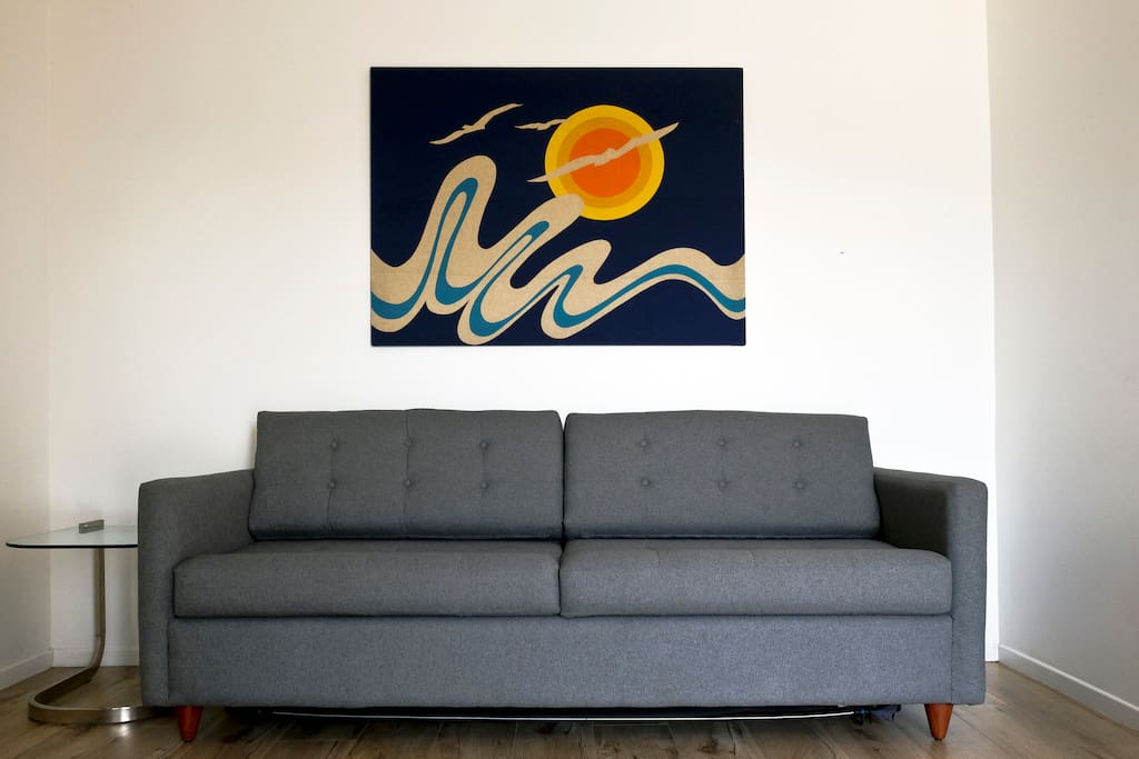 Sofa bed.
