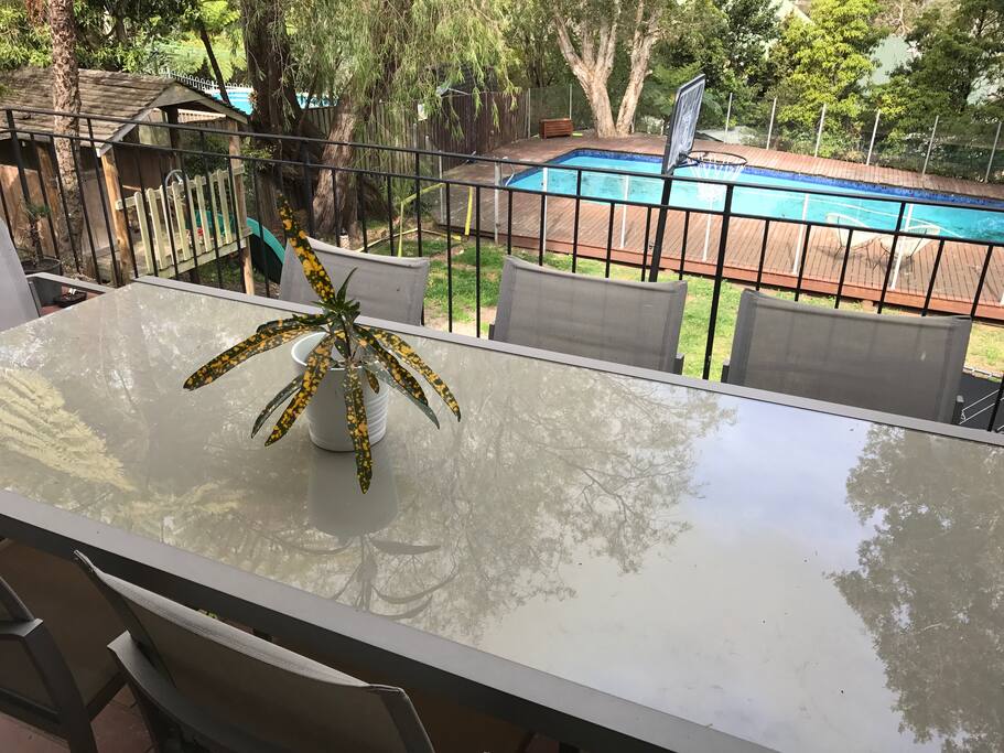Outdoor living with ocean glimpses