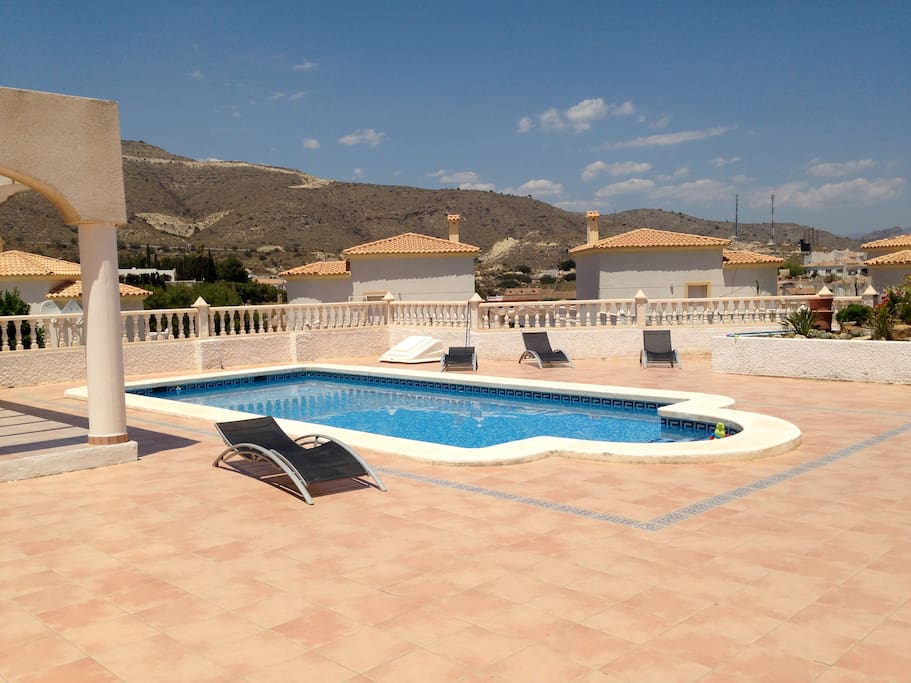 spacious plot with pool and garden