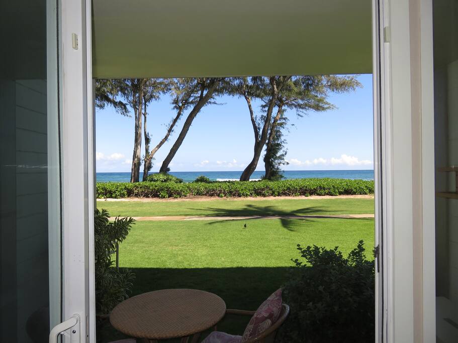 View from inside slider looking out.