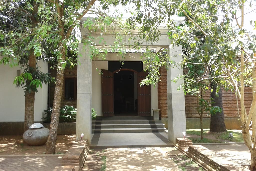 walk through the big doors to enjoy the Alakamanda experience