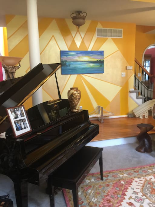 Family Room with Piano