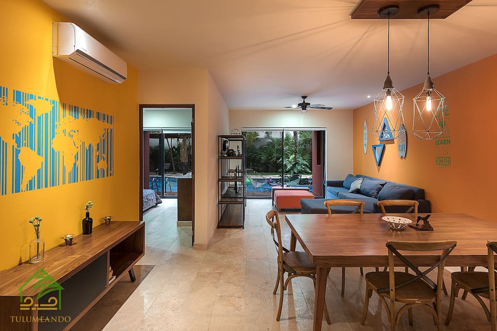 Direct Windows to the desk and swimming pool with our Swim Up!
