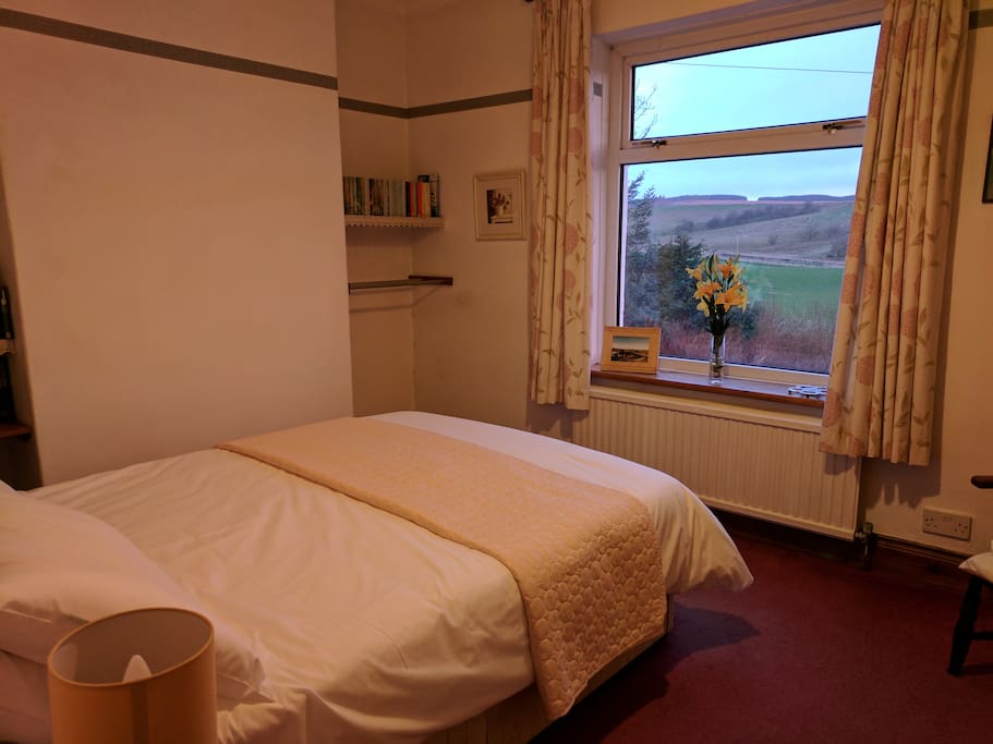 The second double bedroom has a gorgeous view over the hills and toward Hadrian's wall