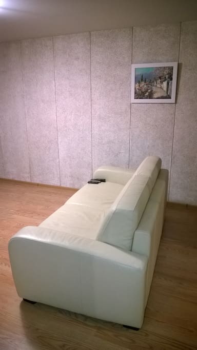 Кожаный диван, раскладной