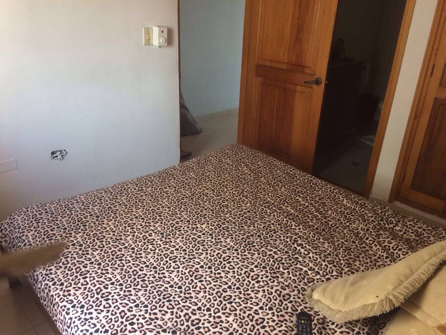 Cómoda cama doble con baño interno
