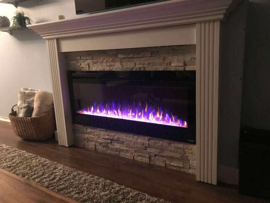 Cozy fireplace