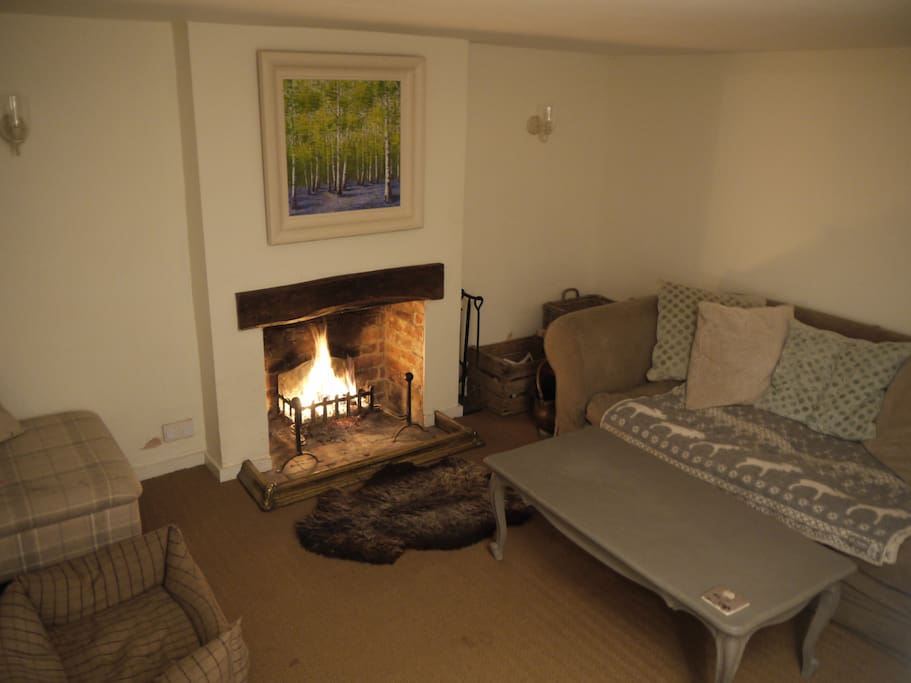 Sitting room with open fire