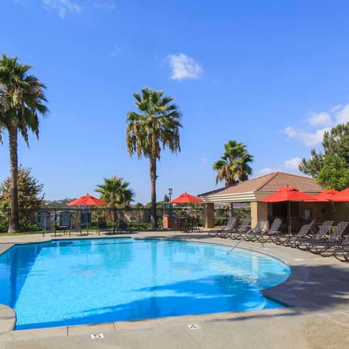 Resort Style Swimming Pool with Sauna, Spa, and Grills