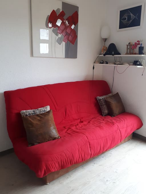 Salon banquette lit en 140