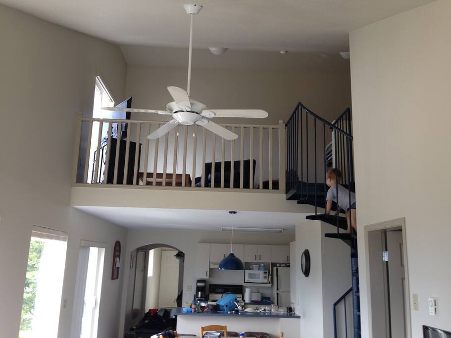 Loft with TV and games for kids