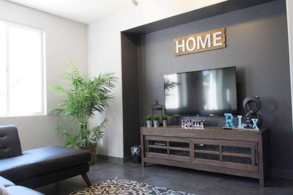 Family room with TV