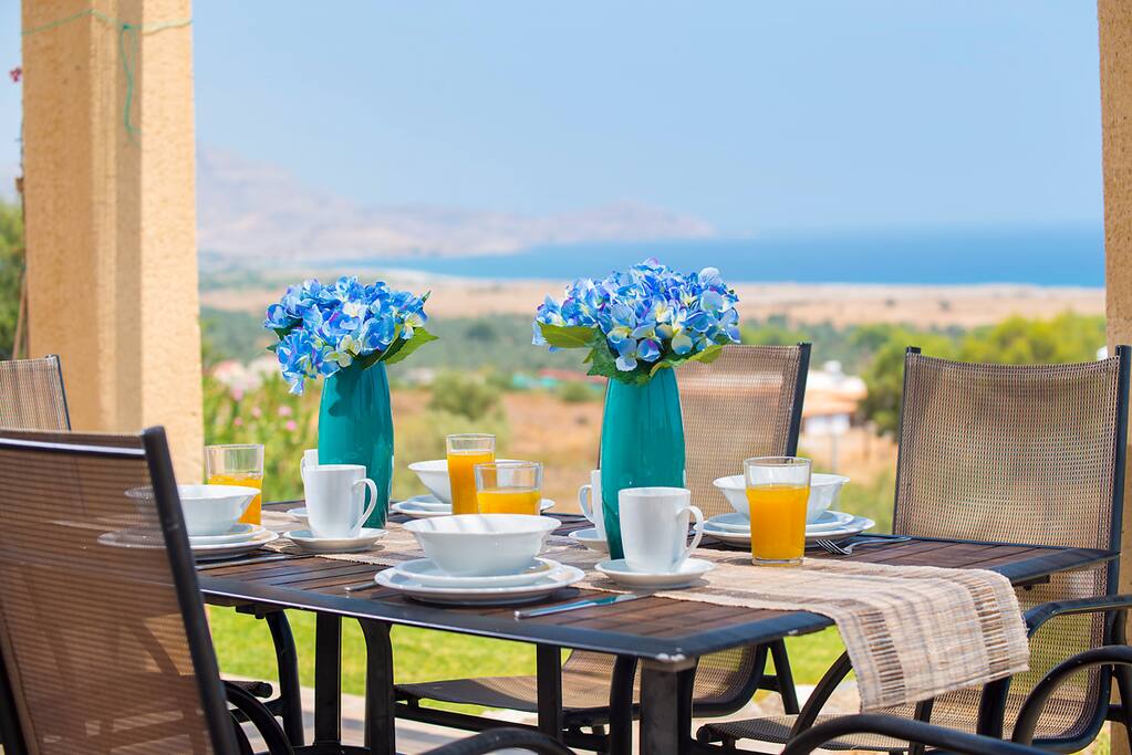 The villa has its own private terrace