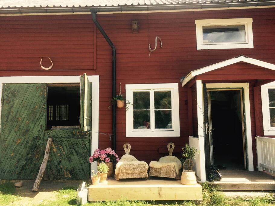 Front door and sitting area