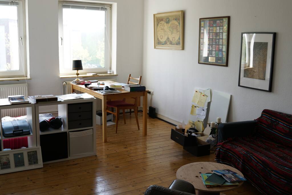 living room with window front