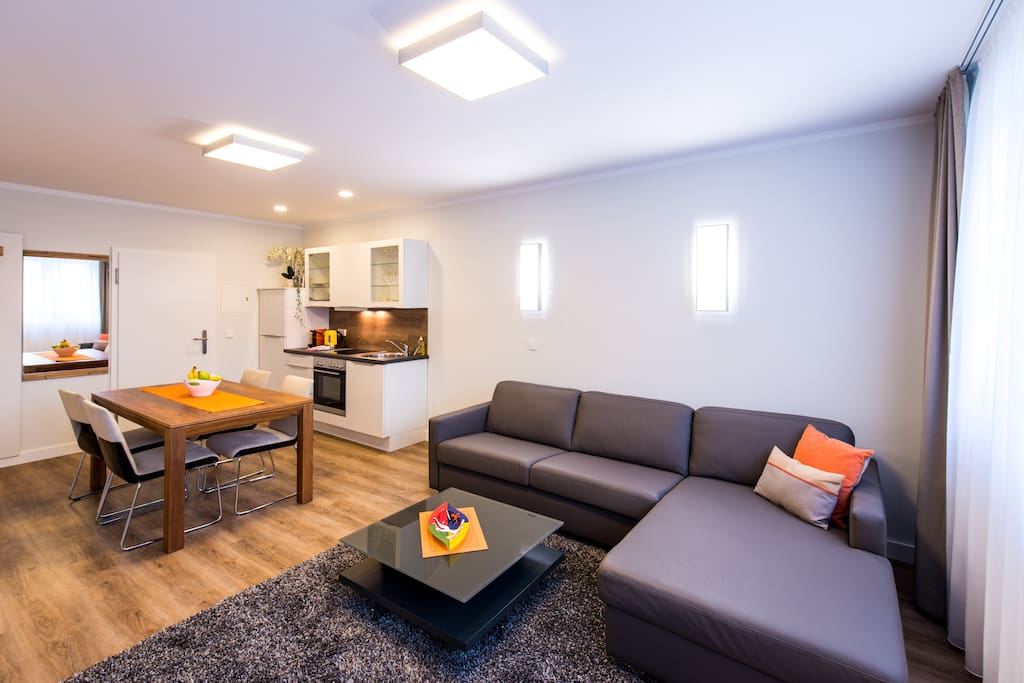 Living room with kitchen