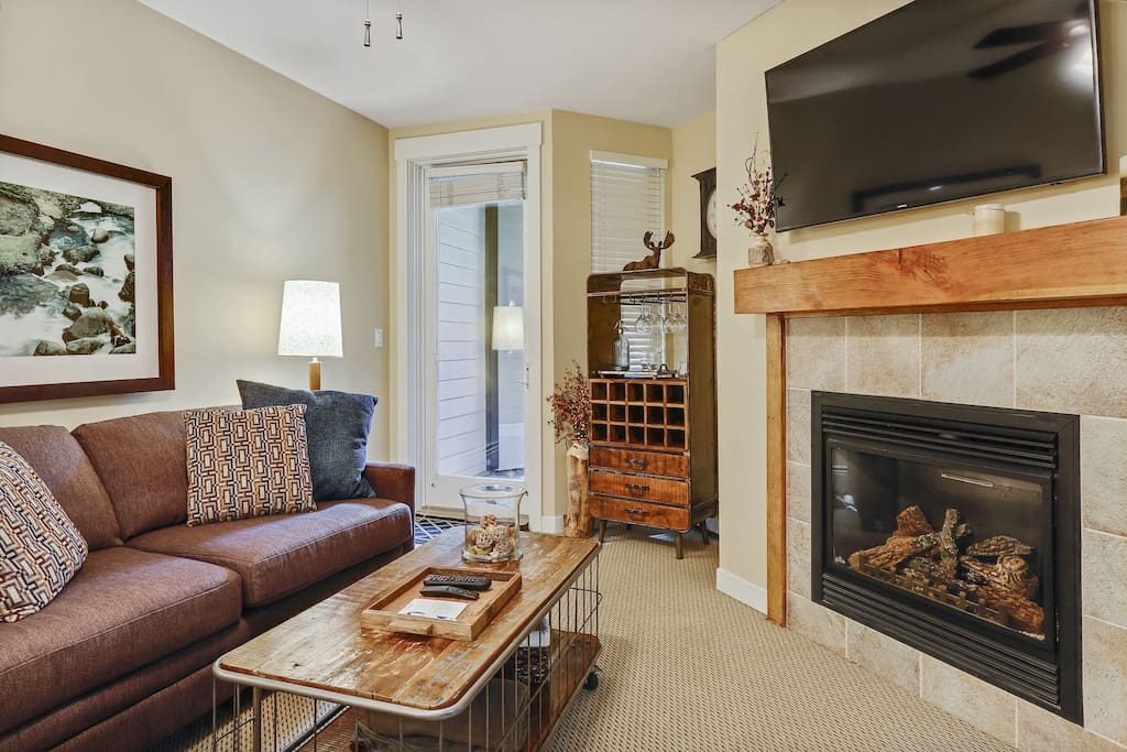 Upgraded amenities with a gas fireplace