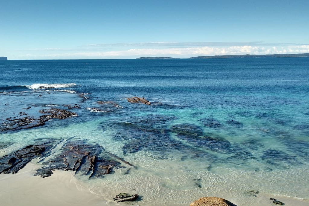 Plantation Point, Jervis Bay. See how big the Bay is by taking a short walk from our house.