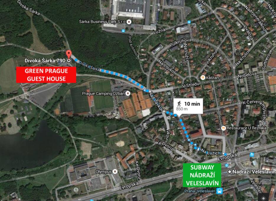 Come to the comfortable guest house in the green neighborhood of the main public transport hub between the Vaclav Havel Airport and Prague Old Town. You will stay in the biggest natural park of Prague and 20 minutes from downtown and airport in the same time.