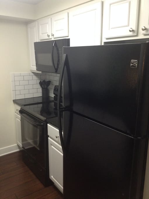Electric stove, microwave and dishwasher included!