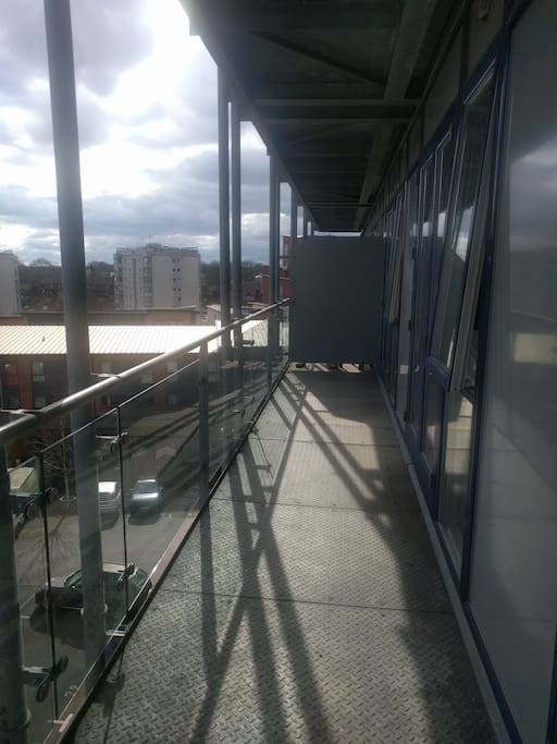 Full-length, south-facing balcony