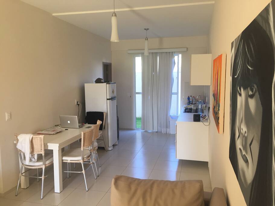 kitchen and living room