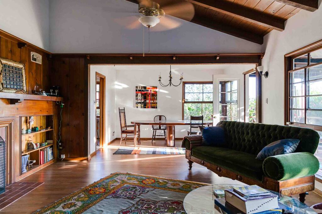 Living into dining area