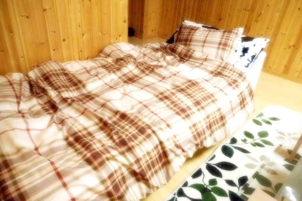 Sofa can be a bed during the night.