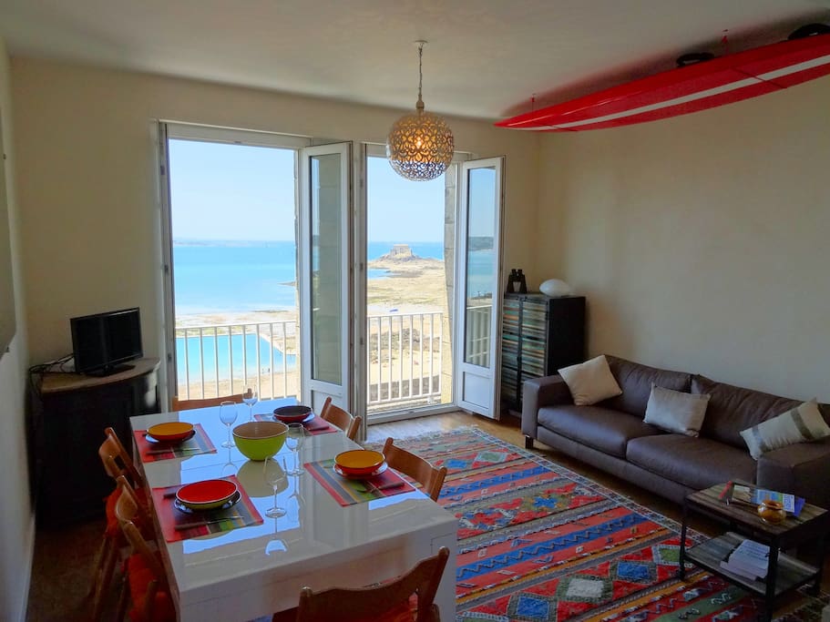 Salon/séjour vue sur mer