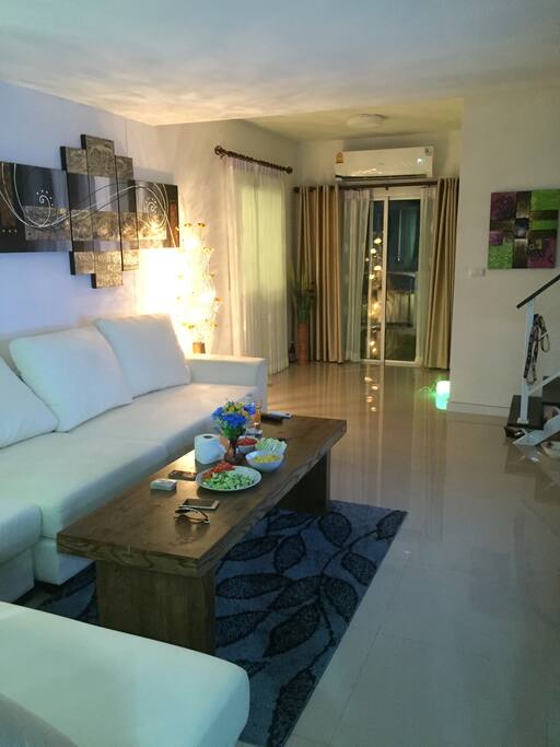 Livingroom with big and super comfortable sofa