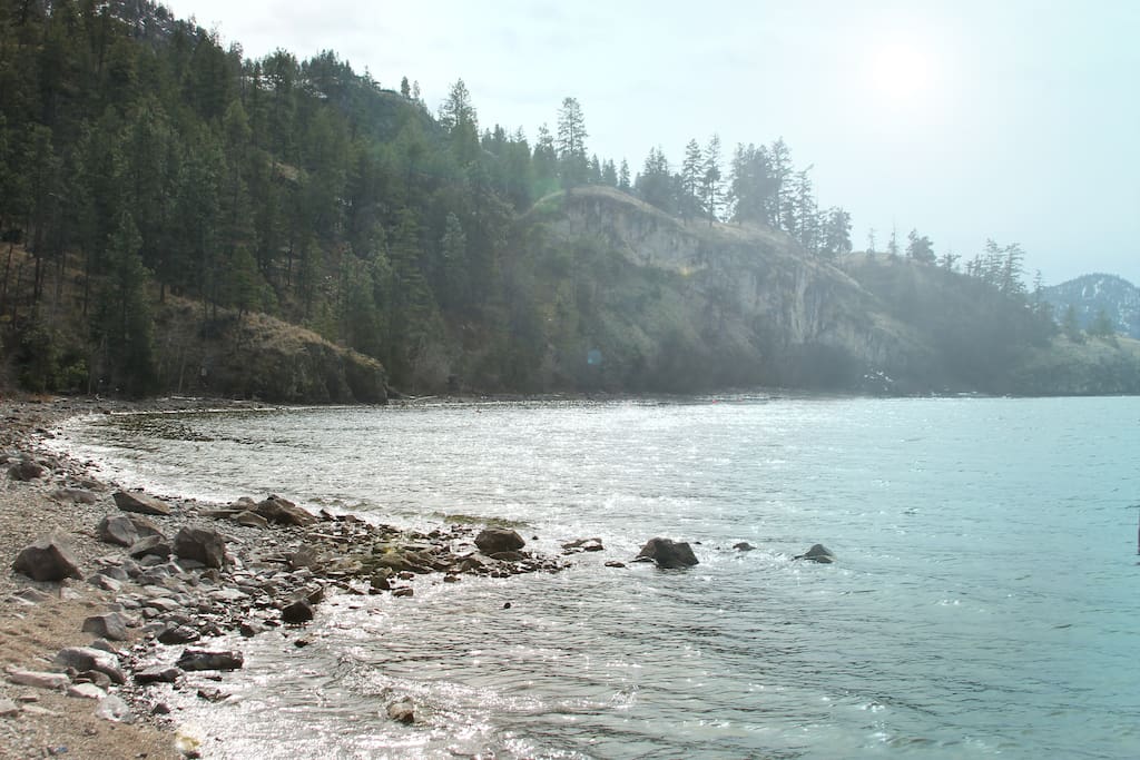 Beach, 5 minute walk away.