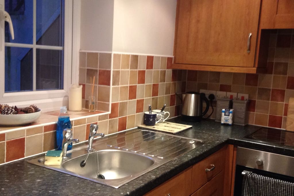 Kitchen with Brand new Cooker, Fridge and Freezer