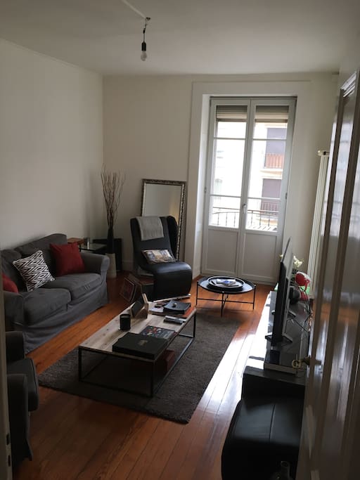 Living room with balcony