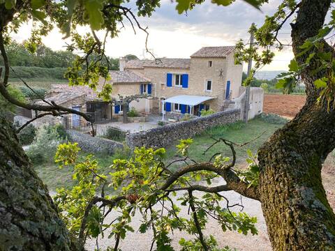 Provencal farmhouse among the vineyards