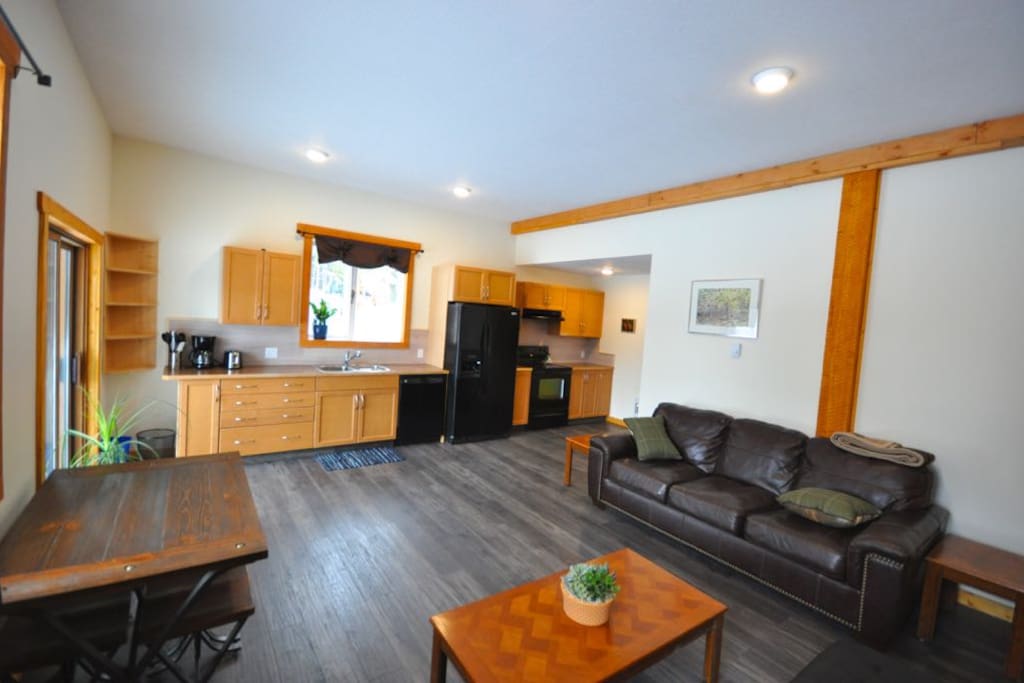 Open concept living area and kitchen