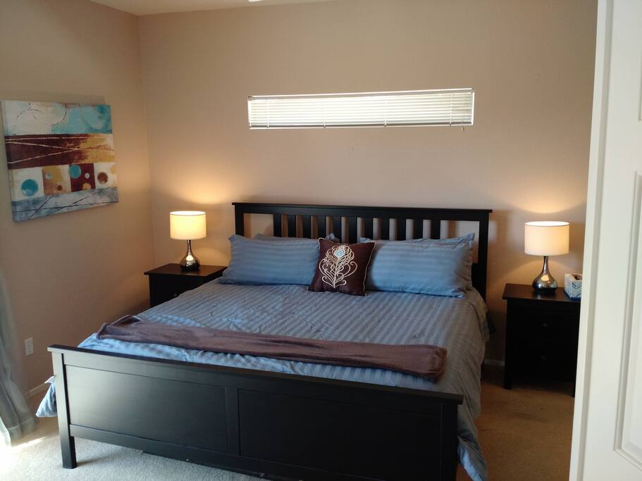 Master bedroom with balcony