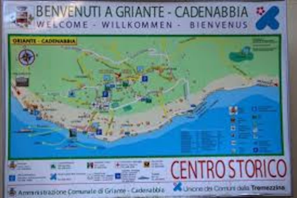 Mappa posizione Griante-Cadenabbia/Location map Griante -Cadenabbia